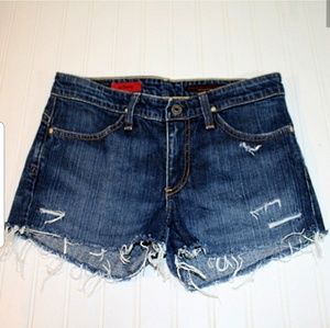 AG Shorty Distressed Shorts